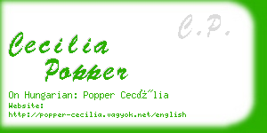 cecilia popper business card